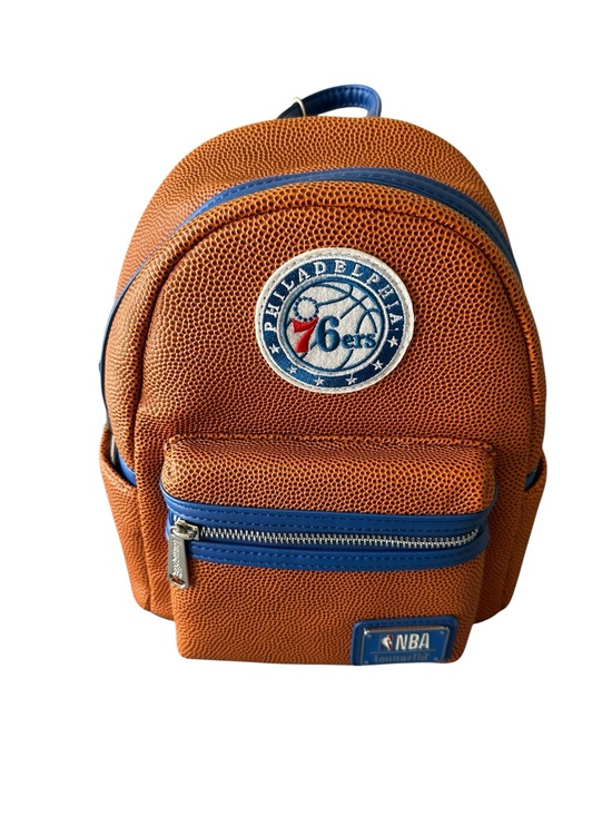 Loungefly Handbags - Loungefly NBA Philadelphia 76ers Mini Backpack Basketball Grain NWT